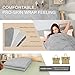 Cooling Weighted Blanket (15 lbs, 48''x72'', Twin Size) for People Weigh Around 140lbs, 100% Natural Bamboo Viscose Cozy Heavy Blanket with Premium Glass Beads for Adults and Kids, Light Grey