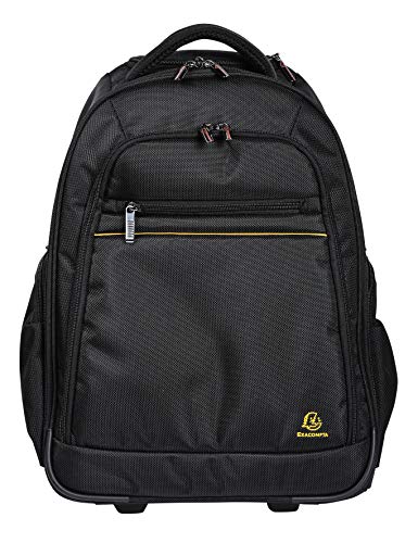 Exacompta Backpack Exactive with Wheels/USB Port for PC 15,6'' Black