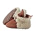 Zutano Cozie Fleece Baby Booties with Faux-Fur Lining and Grippers, Unisex, For Infants, Babies, and Toddlers, Chocolate Furry, 6M-12M