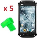 5 x Caterpillar CAT S40 S-40 LTE Screen Protector Guard CLEAR PRE-CUT No Cutting Require Perfect Fit + EXTREME BRAND (5 x Clear Screen Protector)