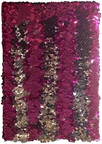Magical Reversible Sequin Journal Dark Pink To Silver