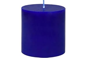 Zest Candle Pillar Candle, 3 by 3-Inch, Blue