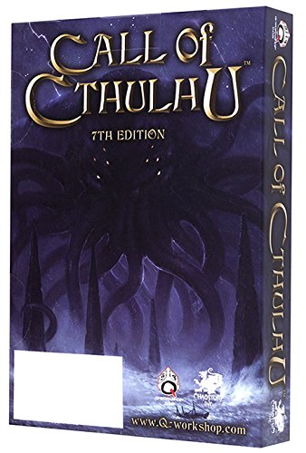 Q Workshop Call Of Cthulhu black & green RPG Ornamented Dice Set 7 Polyhedral Pieces