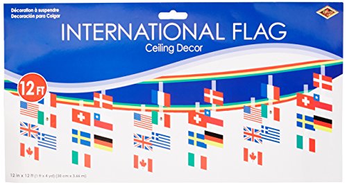 International Flag Ceiling Decor Party Accessory (1 count) (1/Pkg)