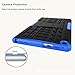 Windrew Hybrid Heavy Duty Armor Protection Cover [Anti Slip] [Built-In Kickstand] Skin Case For Amazon Fire HD 8 Tablet (Previous Generation - 6th 2016) + Screen Protector and Stylus Pen (Blue)