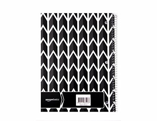 AmazonBasics College Ruled Wirebound Notebook, 100-Sheet, Assorted Lattice Pattern Colors, 5-Pack - Thumbnail 2