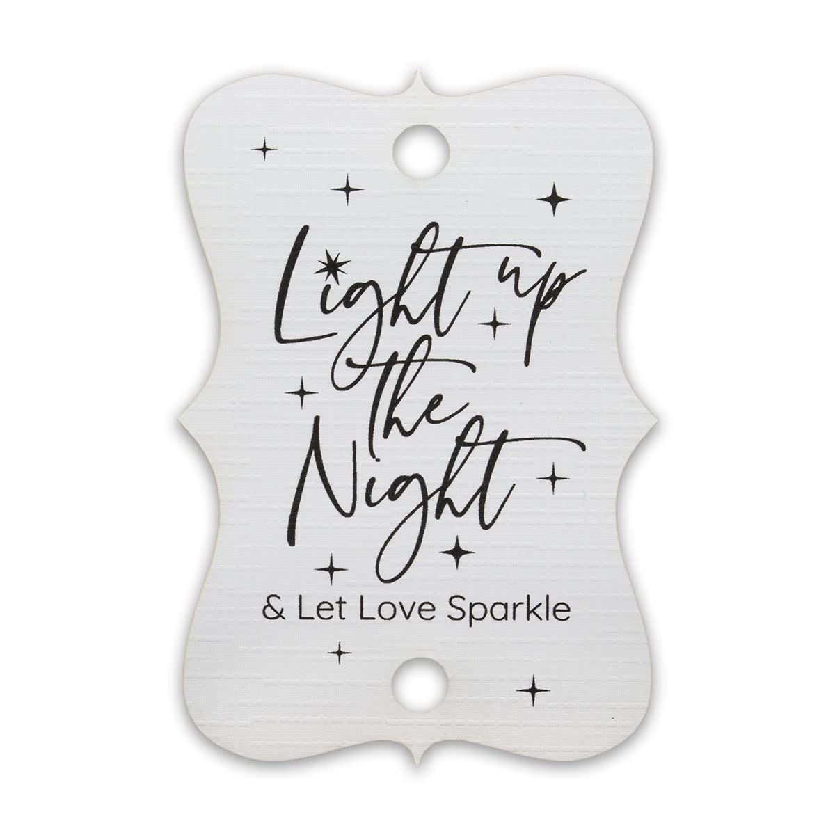 Summer-Ray 50pcs Light up The Night & Let Love Sparkle Wedding Sparkler Tags (White)