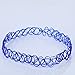 YAZILIND Sea Blue Vintage Stretch Gothic Tattoo Henna Choker Hippy Necklace Elastic 80s 90s