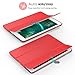MoKo Case Fit 2018/2017 iPad 9.7 6th/5th Generation - Slim Lightweight Smart Shell Stand Cover with Translucent Frosted Back Protector Fit Apple iPad 9.7 Inch 2018/2017, RED(Auto Wake/Sleep)