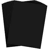 Goefun Heavyweight 110lb Cardstock Black Construction Paper 24 Pack | Black Card Stock 300GSM for Cards Making, Office Printing, Paper Crafting