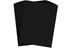 Heavyweight 110lb Cardstock Black Construction Paper, Goefun 25 Pack Black Card Stock 300GSM for Cards Making, Office Printin