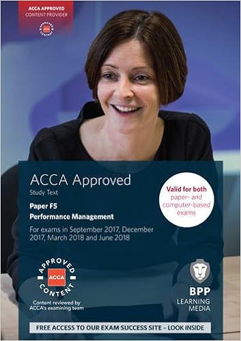Acca F5 Performance Management Study Text Bpp Learning - 