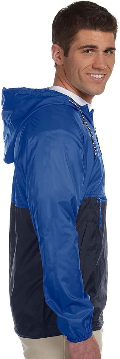 harriton packable nylon jacket