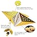 Paper Star Lantern, HotPar Paper Star Lantern with Cord, Paper Star Lantern, 5 Hanging Paper Star Decor Set for Baby Shower Wedding Birthday Holloween Xmas Party Supplies Home Decor (Gold-Silver-Red)