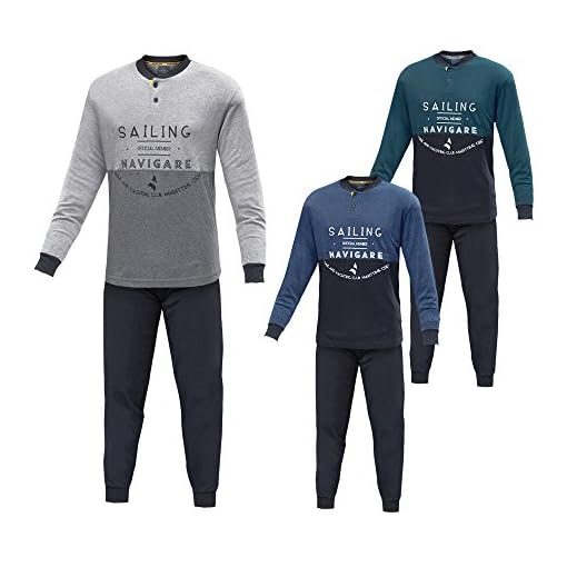 Pigiama-Uomo-NAVIGARE-Cotone-Interlock-3-Colori-Serafino-Art140685