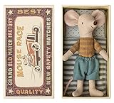Maileg Big Brother Mouse in Racer Car Matchbox