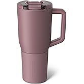 BrüMate Müv - 35oz 100% Leak Proof Insulated Coffee Mug with Handle & Lid - Stainless Steel Coffee Travel Mug - Double Walled Coffee Cup (Rose Taupe)