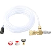 Sooprinse Chemical Injector Kit for High Pressure Washer, 4000 PSI Adjustable Soap Dispenser with a 1/4 Inch Black Soap Nozzle and Teflon Tape, 16 Ft Siphon Hose, 3/8 Inch Quick Connect
