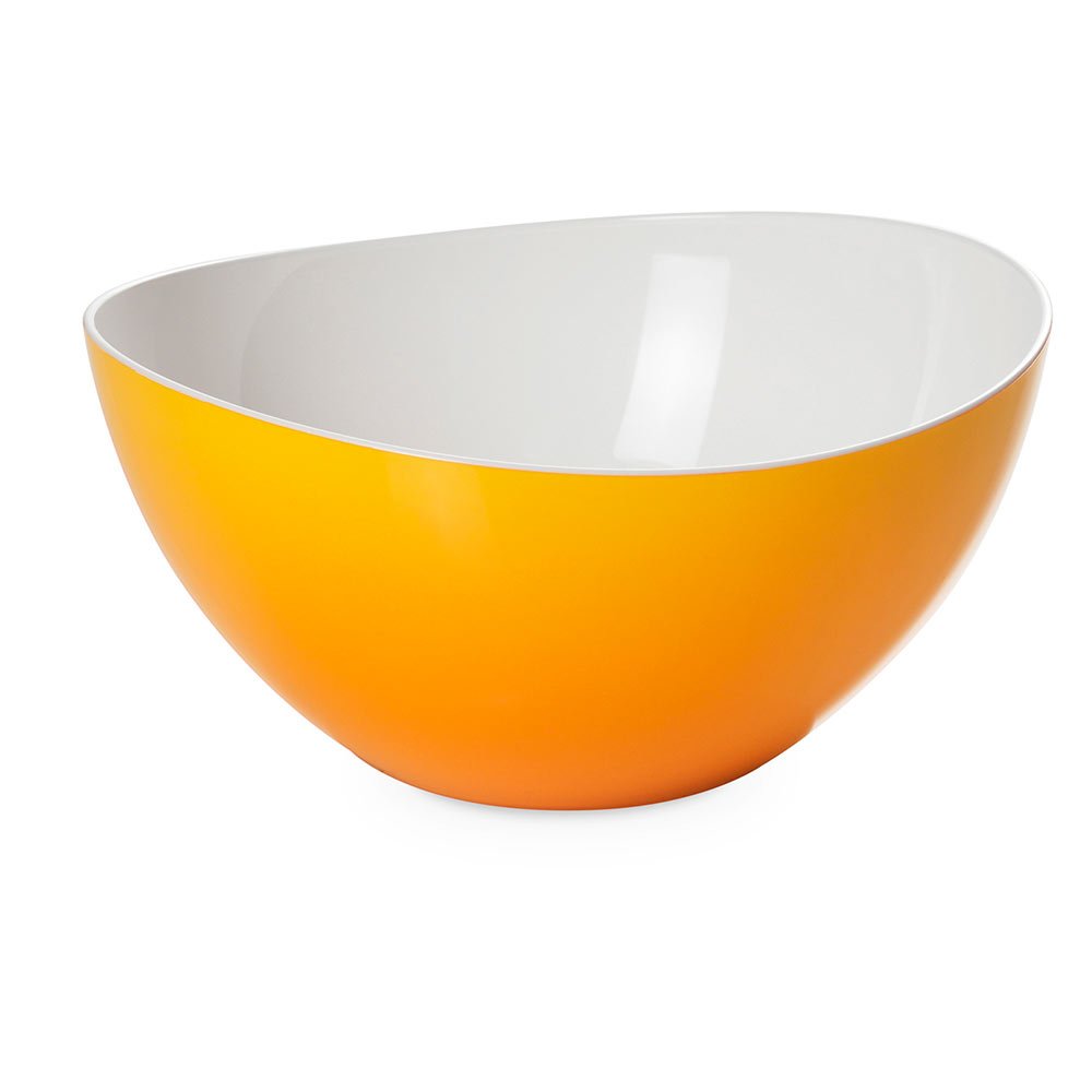 omada Design Salad Bowl 108 fl OZ (3.2 Lt), Two-Tone Unbreakable Plastic, 100% Made in Italy, Dishwasher Safe, 10.25 x 10.25 x h 5 in (26 x 26 x 12.5 cm),Trendy Line,Yellow