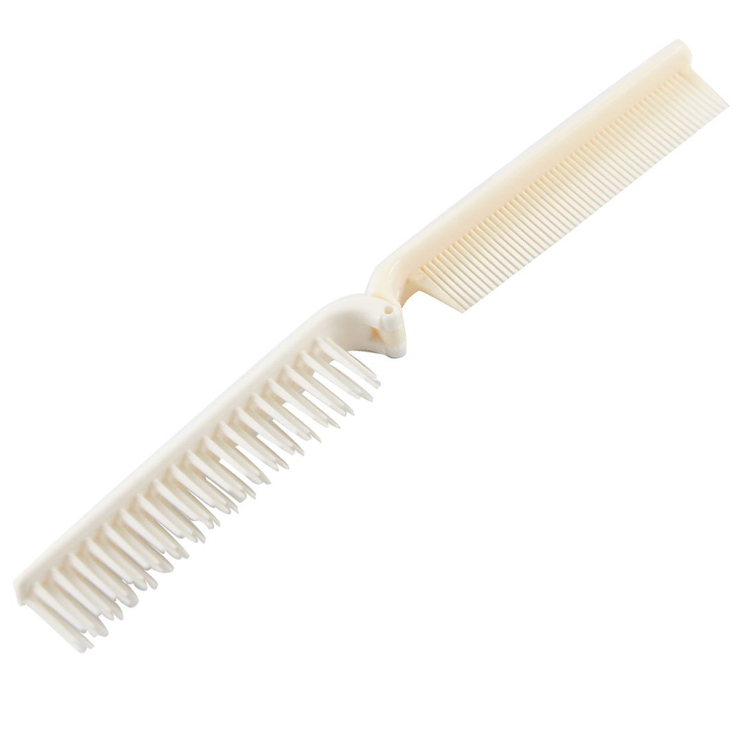 Buy Uxcell Travel Beige White Plastic Fine Coarse Teeth Foldable