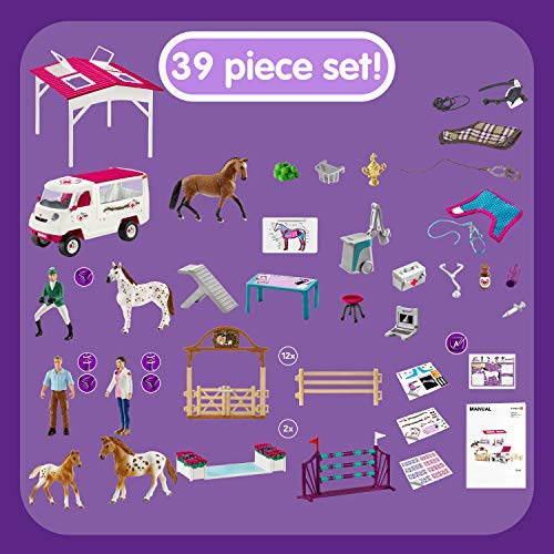 schleich 72140 Fitness-Check vor dem großen Turnier, ab 5 Jahren, HORSE CLUB - Spielset, 39 Teile – Bild 3
