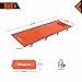 KingCamp Ultralight Camping Cot, Portable Folding Tent Camping Bed, Heavy Duty Sleeping Bed with Pillow for Adults Outdoor Backpacking Travel Hiking, Supports 350LBS, Orange