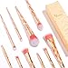 Qivange Unicorn Makeup Brush Set Gold Eyeshadow Brushes Kids Girls Children's Day Birthday Gifts for Cosplay Party Face Cosmetic Foundation Make up