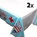 Blue Orchards Doctor Party Tablecovers (2), Perfect Doctor Nurse Events, Graduations, Table Settings