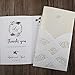 Doris Home 50pcs Vertical White Hollow Flora Laser Cut Wedding Invitation Cards Kit with envelops