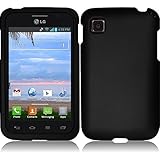 HR Wireless Rubberized Cover for LG Optimus Dynamic II LG39C L39C - Retail Packaging - Black