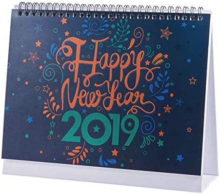 Desk Calendar 2018-2019: Monthly Desk Calendar, Runs from January 2019 Through December 2019, 9.25x7.85 inches - Happy New Year ¡