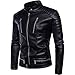 Mens Vintage Stand Collar Quality Aviator Moto Jackets for Men Black Coats US Size XS