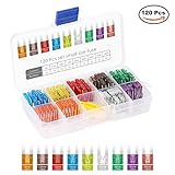 AUTOWN Car Fuse 120PCS Assorted Small Blade Car Fuse Automotive Replacement Fuse Puller Included