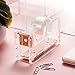 Zodaca Acrylic & Rose Gold Tape Dispenser, Deluxe Clear Office Desktop Tape Dispenser with One Tape [Medium Size] for Tape Below 3/4