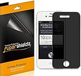 [2 Pack] SUPERSHIELDZ- Privacy Anti-Spy Screen Protector Shield For Apple iPhone 4 4S + Lifetime Replacements Warranty - Retail Packaging