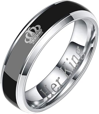 Amazon ビグッド Bigood 優雅 指輪 幅6mm レディース メンズ リング ファッションリング 恋人 記念日 人気 アクセサリー プレゼント Aタイプ 米国5号 リング 通販