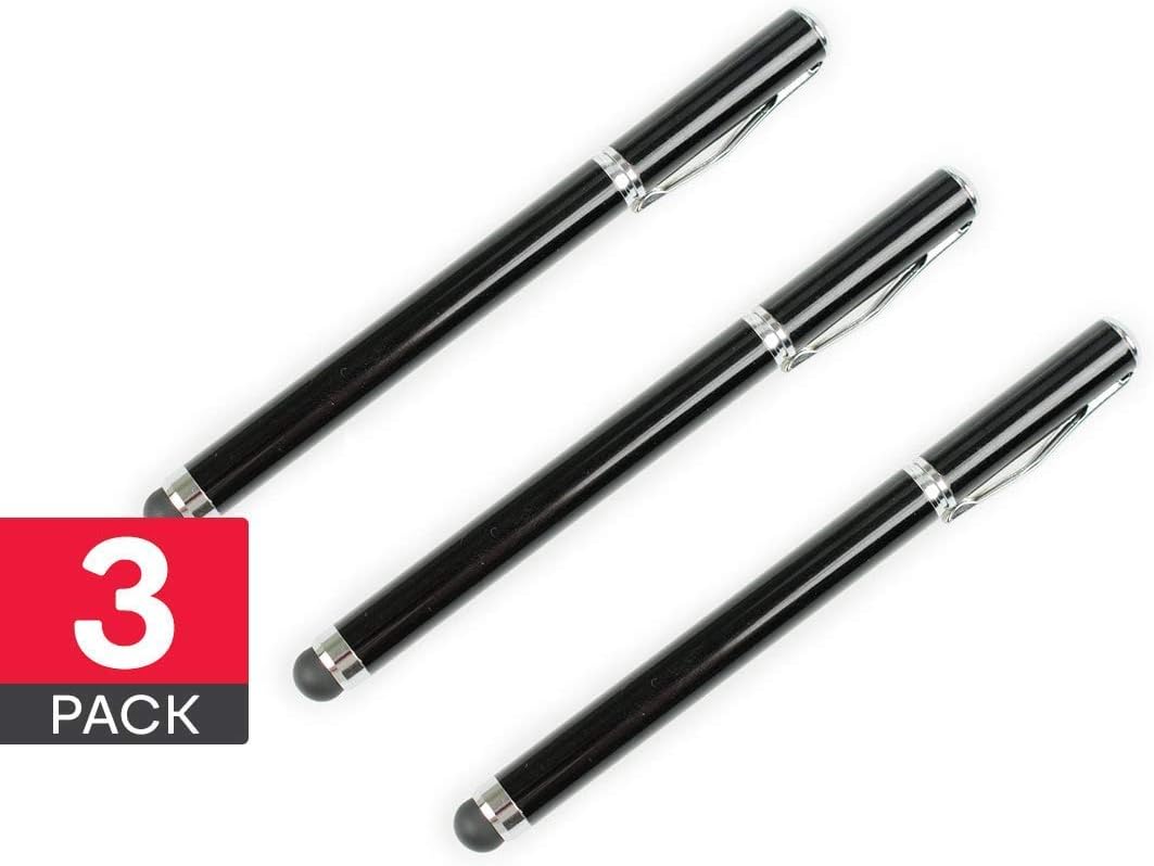 Tek Styz PRO Custom Stylus + Writing Pen with Ink for Huawei MediaPad M5 ! [3 Pack-Black]