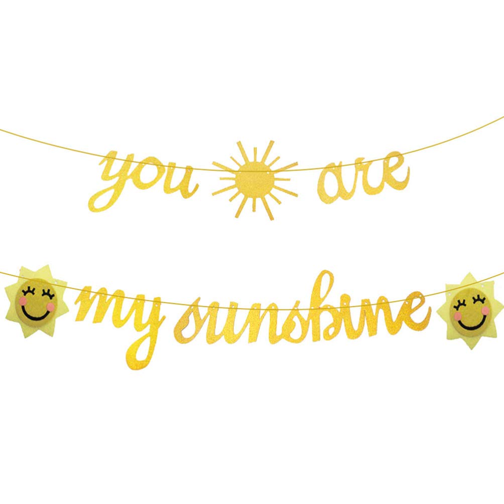 Amosfun 1pc Hanging Birthday Banner for Birthday Party Decoration Suitable for Nursery Room Decor and Shower Photo Backdrop