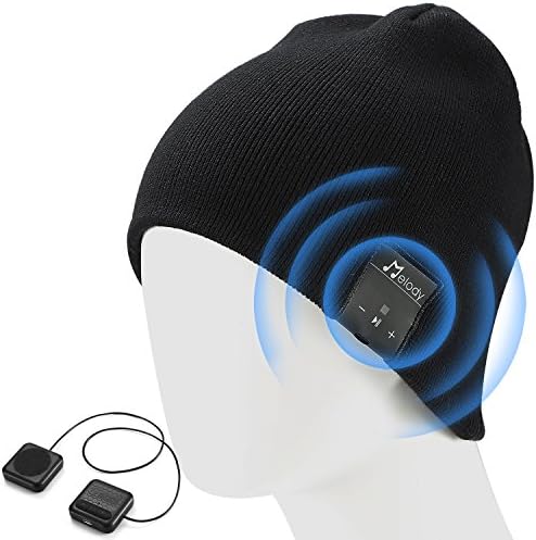 LNKK Bluetooth Beanie Hat, Stylish Knitted Music Beanie Hat Cap with HD Stereo Headphones Earphones Headset Speaker Mic Hands-Free Talking for Men Women Winter Outdoor Fitness