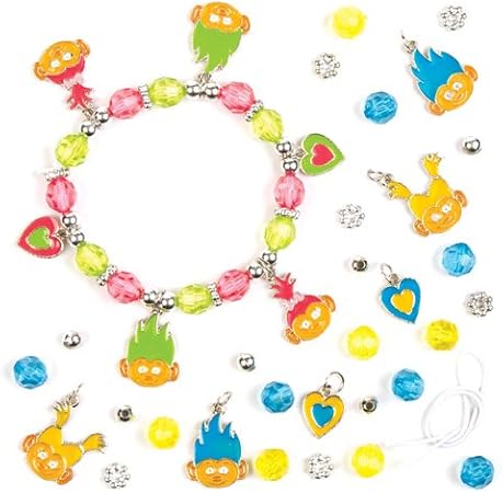 Amazon フサフサヘアー ビーズで作る ブレスレット キット ３個入り 簡単手作り 母の日のプレゼントにも ファンキーキッズ ヘアリーヘッズ Hairy Heads ブレスレット おもちゃ