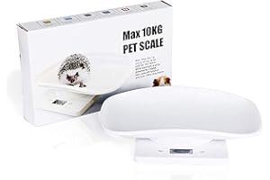 Portable Digital Pet Scale with LCD Display - 44lb Capacity for Small Animals, Dogs & Cats