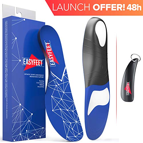 Plantar Fasciitis Arch Support Shoe Inserts Women& Men – Insoles For Men & Women- Orthotics Inserts For Flat Feet Foot & High Arch  – Athletic Running Insoles Men – Work boots Insoles For Men