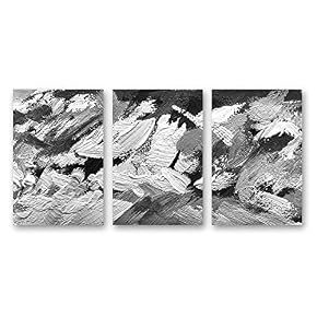 3 Panel Black and White Abstract Pictures Home...