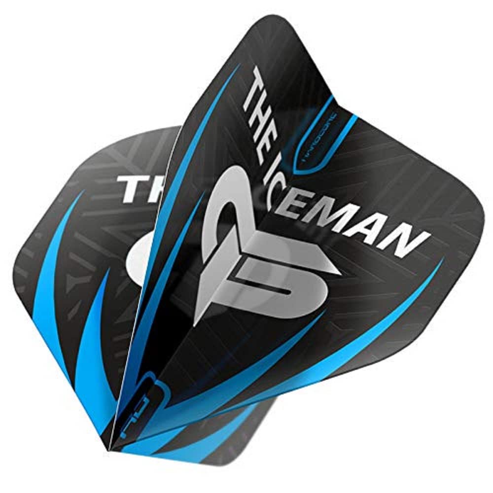 RED DRAGON Hardcore Gerwyn Price Iceman - Black, White & Grey Logo Flights (3 sets per pack)