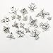 Honeybee Charm -80pcs Craft Supplies Antique Silver Bee Charms Pendants for Crafting, Jewelry Findings Making Accessory for DIY Necklace Bracelet Earrings (M119)