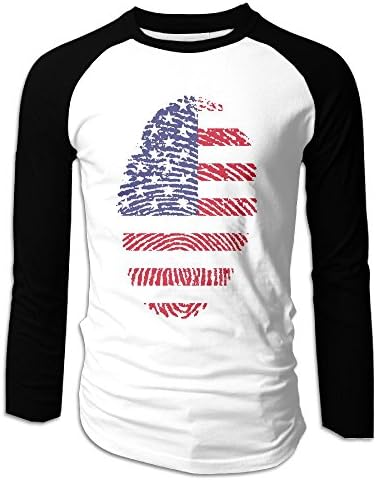 United States Fingerprint Men's Baseball Tee Raglan T-Shirts