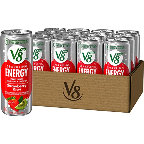V8 +SPARKLING ENERGY Strawberry Kiwi Energy Drink, Made With Real