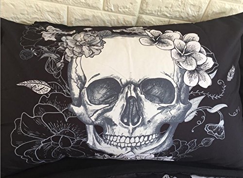 High Quality Trust 100 3d Black Skull Bedding Sets Polyester