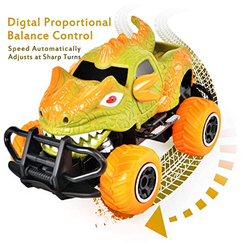 PBOX Monster Remote Control Car,4 Channel Electric Off Road Climbing Vehicle Toy Cars,1:43 Scale Car Toy for Age 4 and Above Boys Girls Best Gift