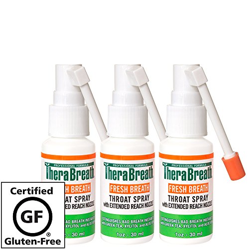 TheraBreath Fresh Breath Throat Spray, 1 Ounce Bottle (Pack of 3)